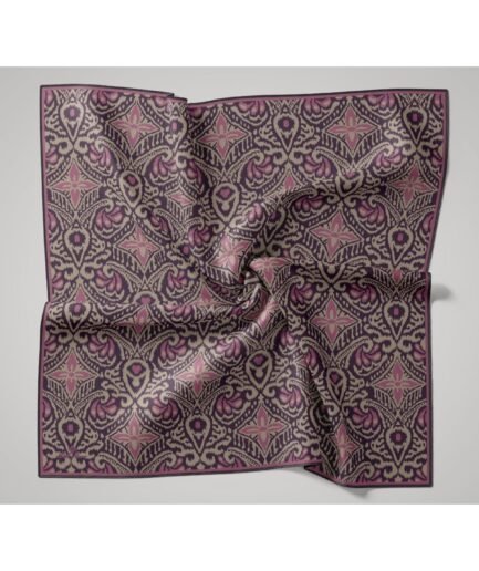 İnce Pamuk Soft Eşarp Funda, Pembe, Taş Desenli Nefes Alan Tok Duruşlu 90x90