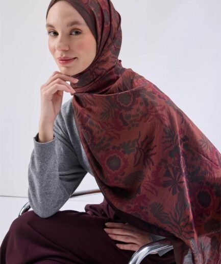 Urban Hours Aqua Whisper Kremit Kahve Mayda Şal-81015-26