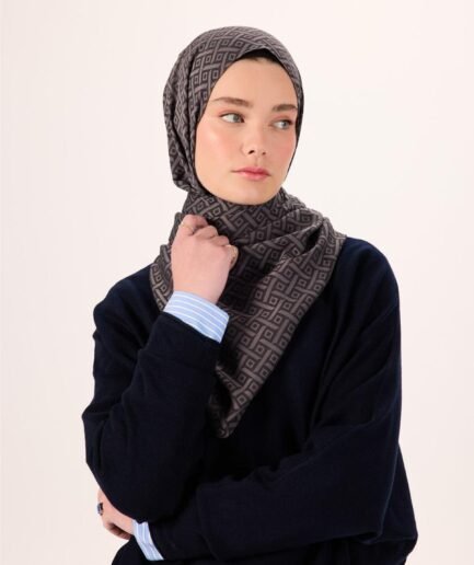 Pamuk Polyester Liva Şal Füme Desenli Dokulu Nefes Alan 90x200