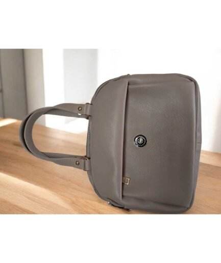 Kum- Açık Vizon Yumuşak Suni Deri Ayarlanabilir Çapraz Askılı Smart Casual Omuz ve El Çantası